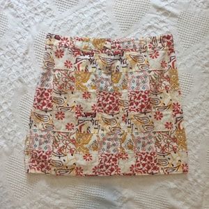 J. Crew Paisley Patchwork Print Skirt